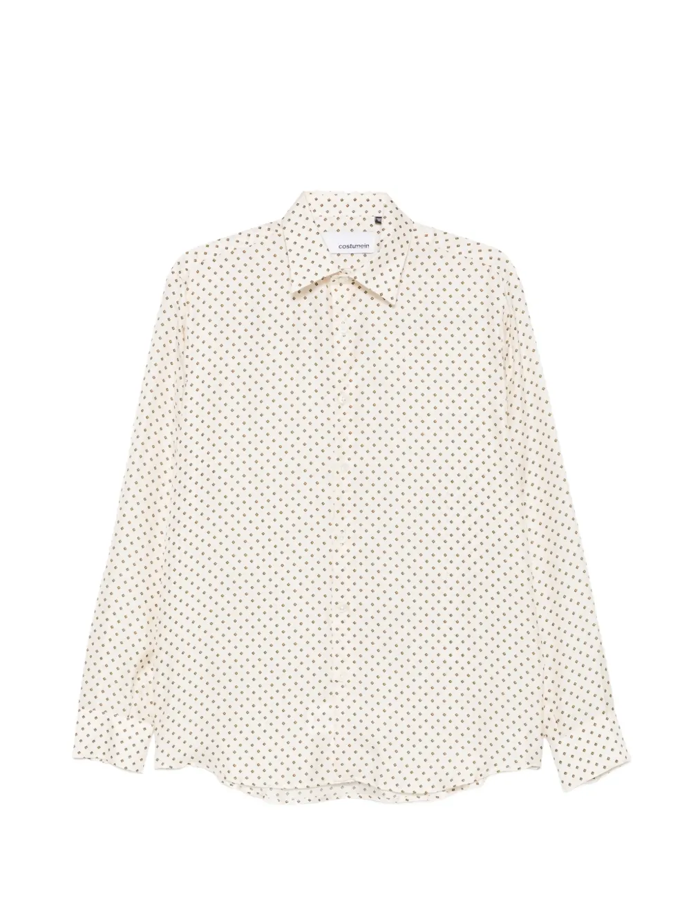 Costumein Jil+ geometric-print long-sleeve shirt Beige