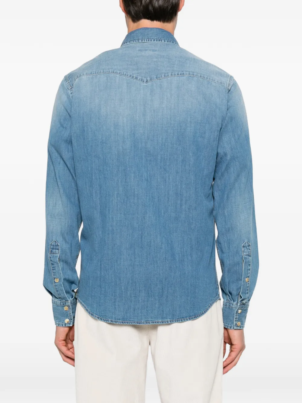 Jacob Cohën Denim overhemd met Western-yoke Blauw