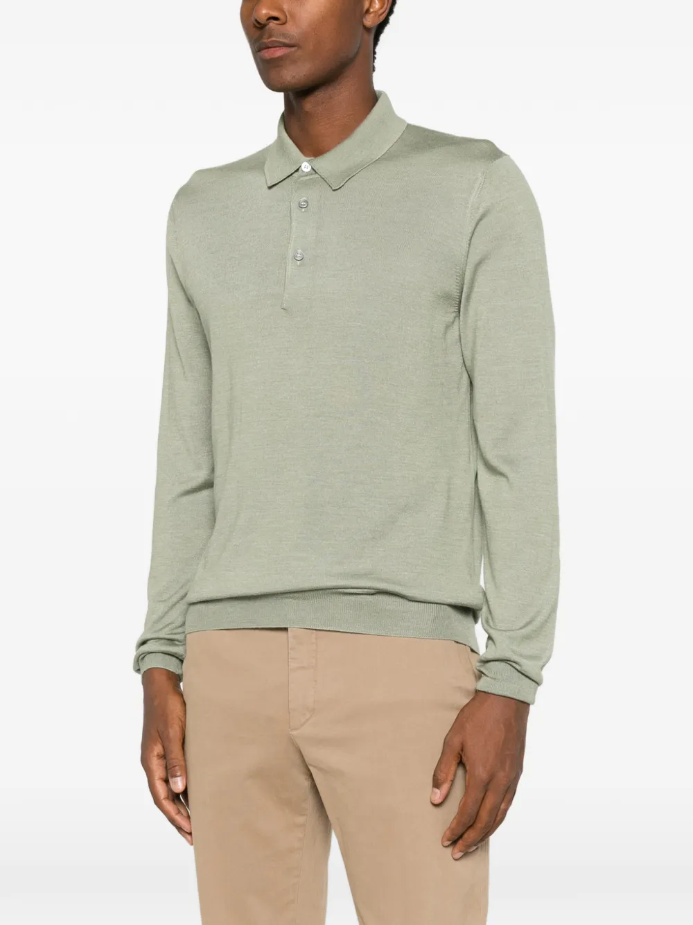 Gran Sasso long-sleeve polo shirt Groen