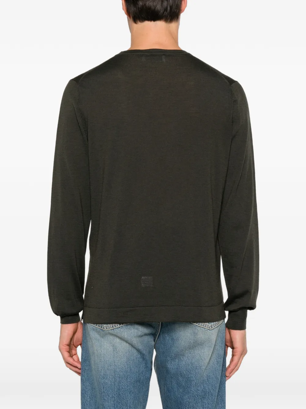 Gran Sasso crew-neck wool sweater Groen