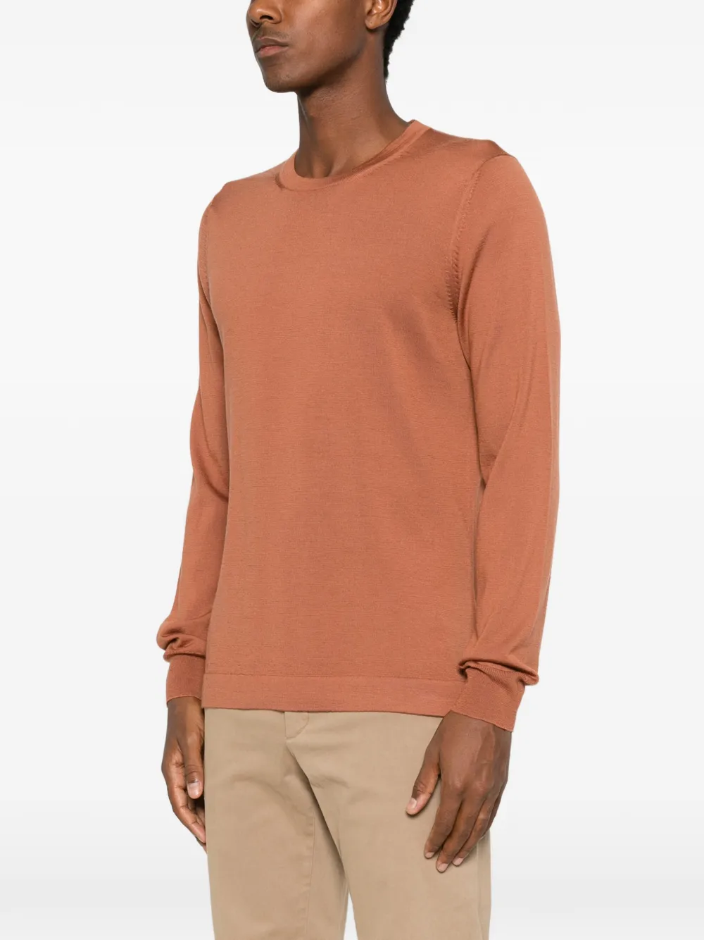 Gran Sasso crew-neck long-sleeve sweater Oranje
