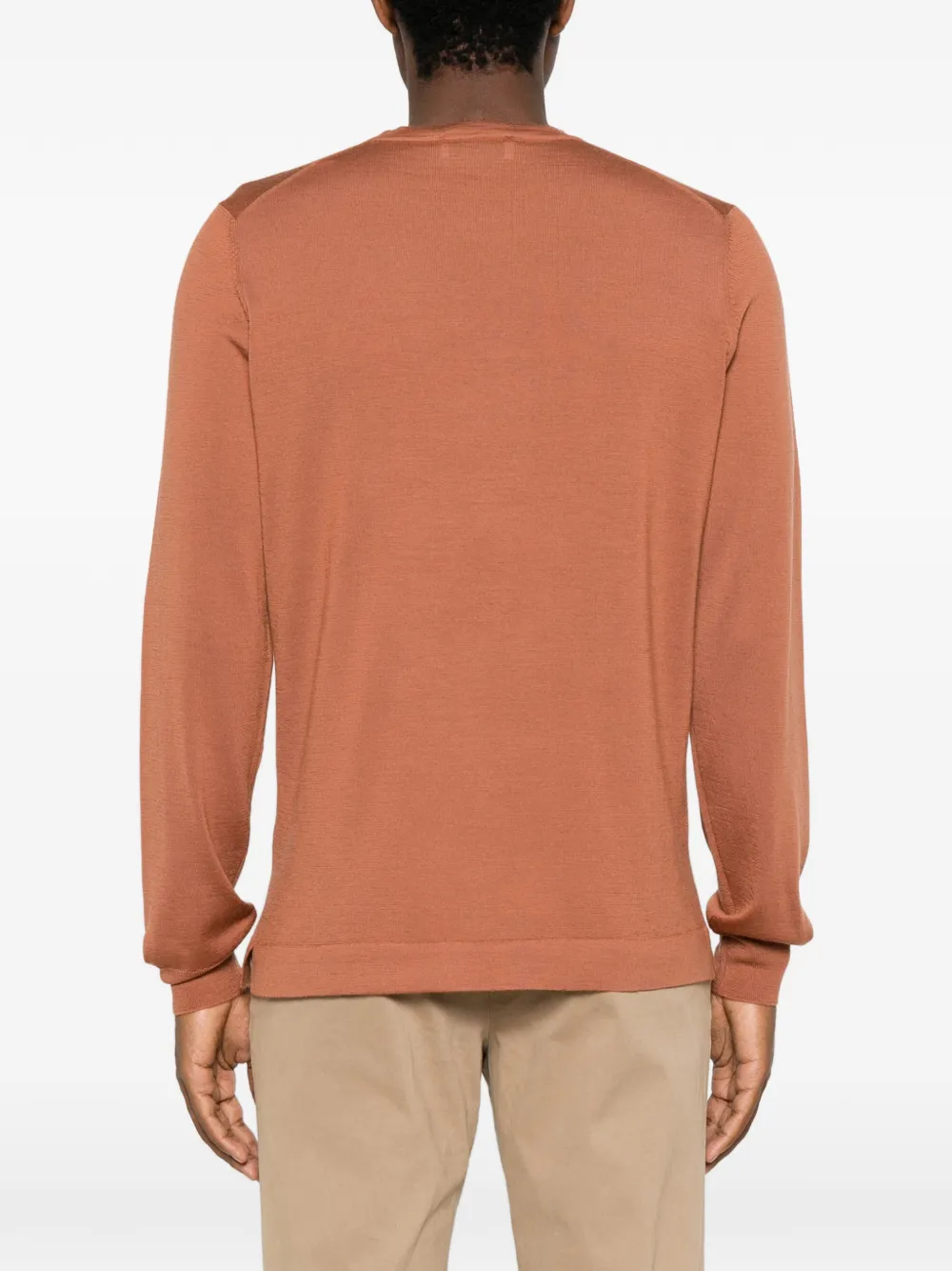 Gran Sasso crew-neck long-sleeve sweater Oranje