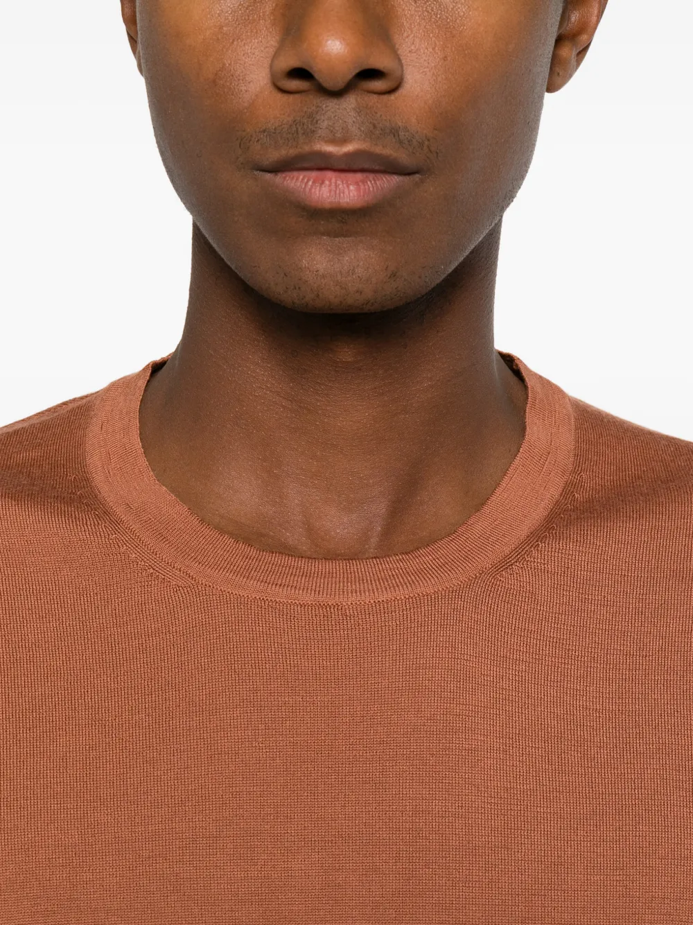 Gran Sasso crew-neck long-sleeve sweater Oranje
