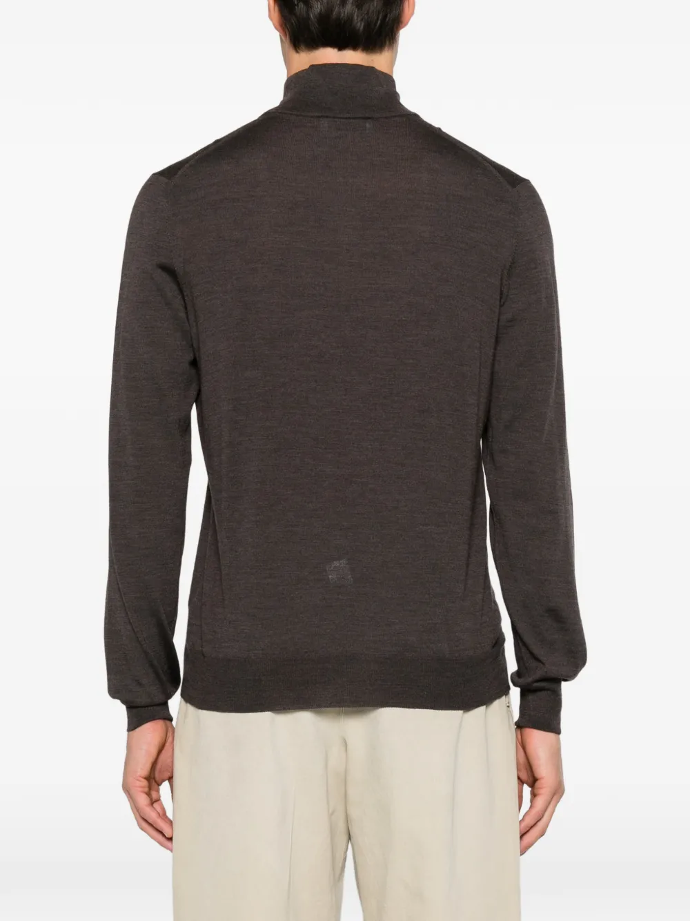 Gran Sasso quarter-zip wool sweater Bruin