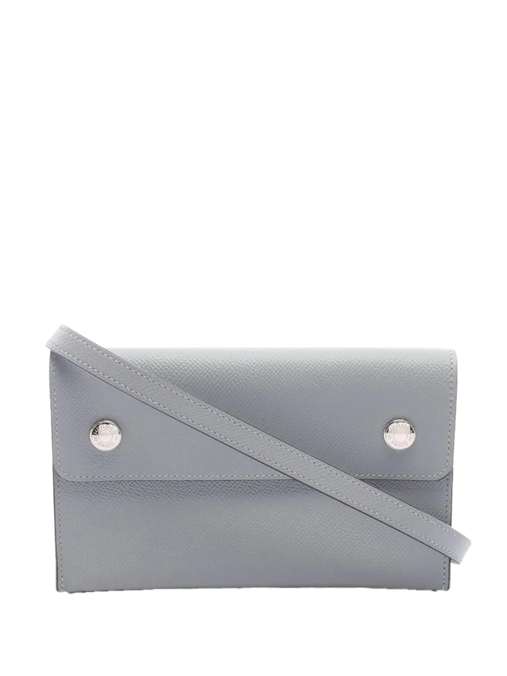 Hermès Pre-Owned 2026 Epsom Hermesnap Wallet On Strap crossbody bag - Grau