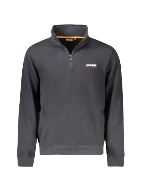 Napapijri logo-patch half-zip sweater