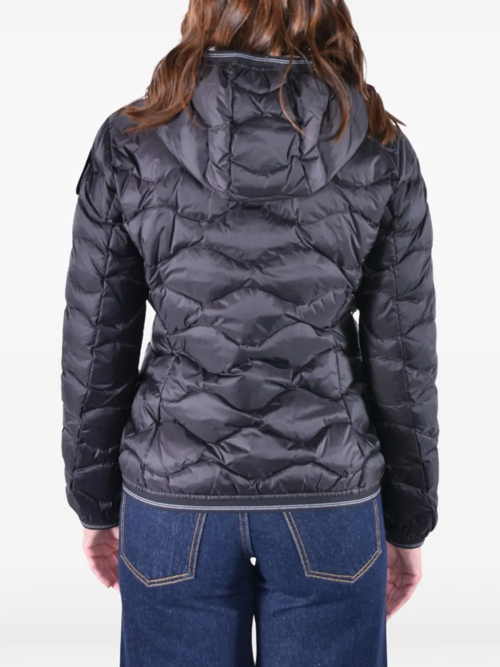Blauer Camelia quilted hooded jacket Zwart