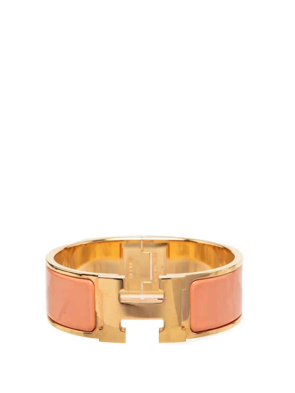 Hermès Pre-Owned 2010-2026 Wide Enamel Clic Clac H Bracelet PM costume bracelet - Arancione