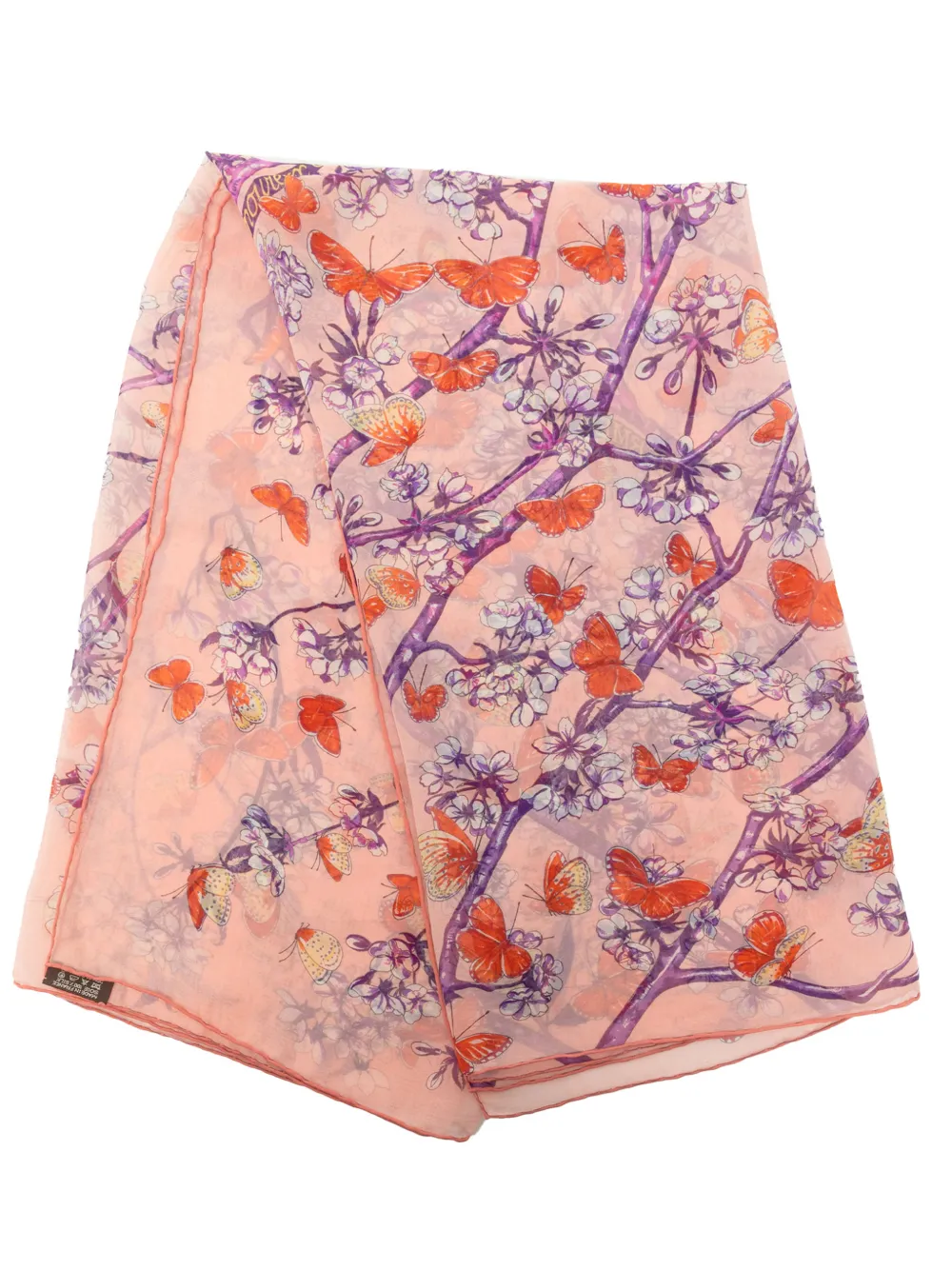 Hermès Pre-Owned 2000-2010 Vol Amoureux des Azures Mousseline Silk Scarf 90 scarves - Rosa