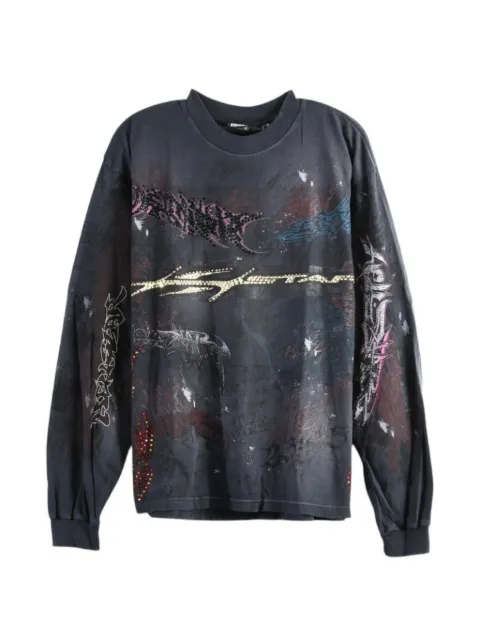 HELLSTAR crystal-embellished long-sleeve T-shirt