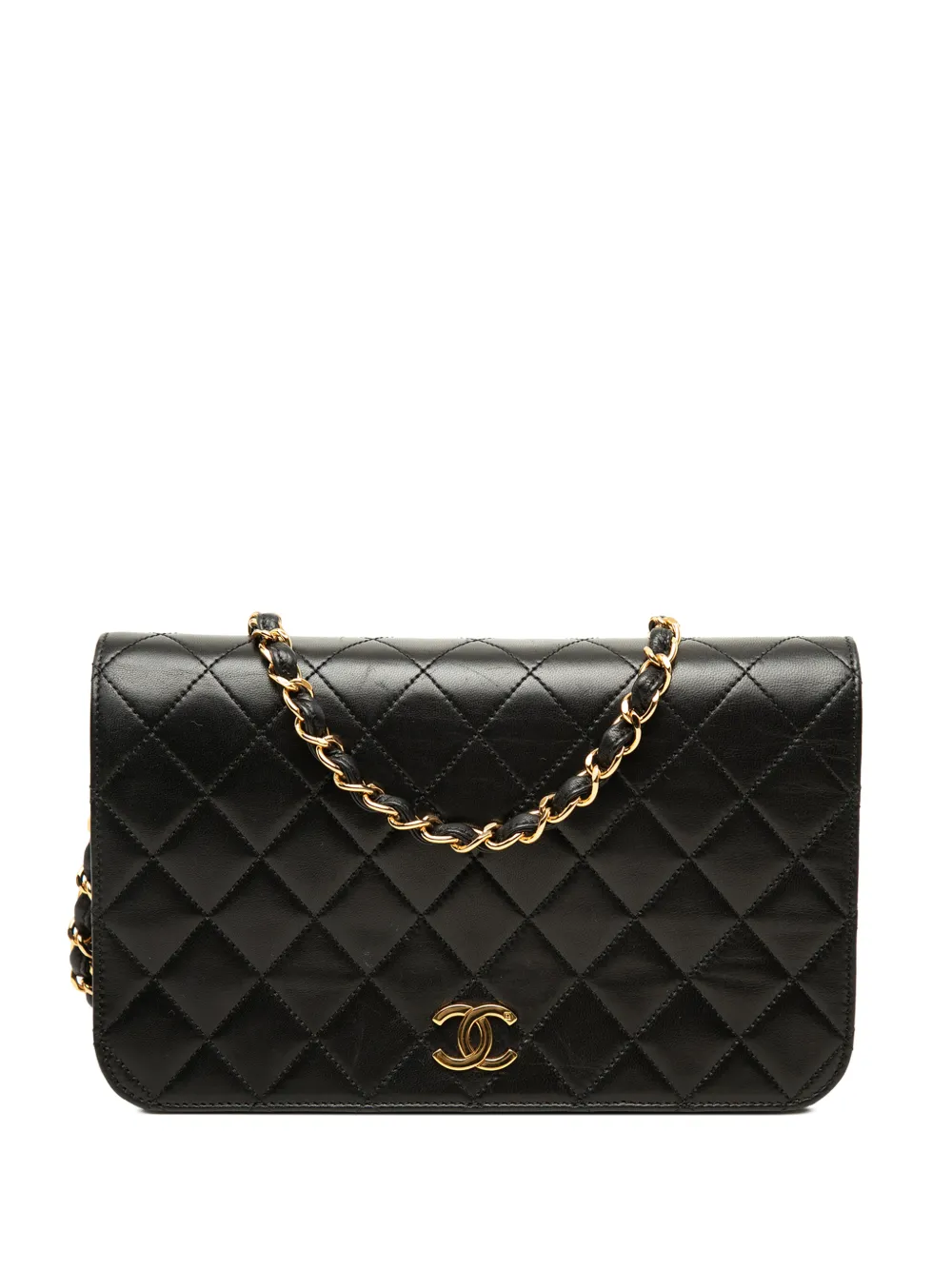 CHANEL Pre-Owned 1997-1999 Small CC Quilted Lambskin Full Single Flap crossbody bag - Black