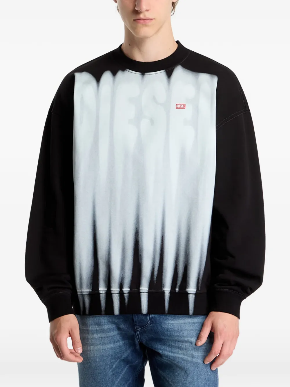 Diesel cotton sweatshirt with graphic-print - Nero