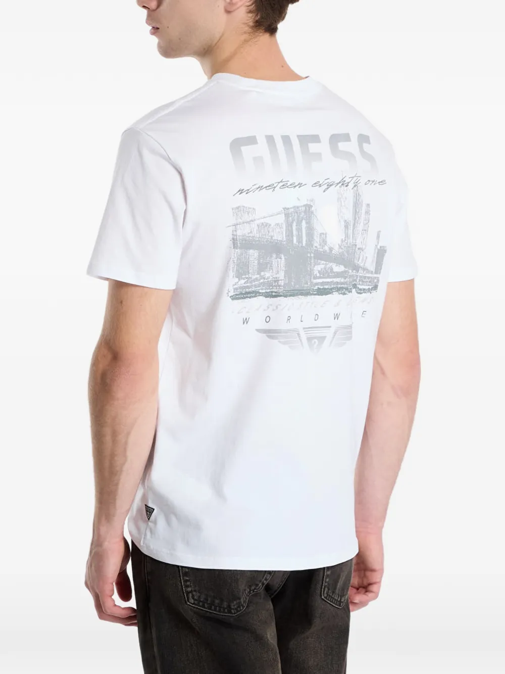 GUESS USA T-shirt met logoprint Wit