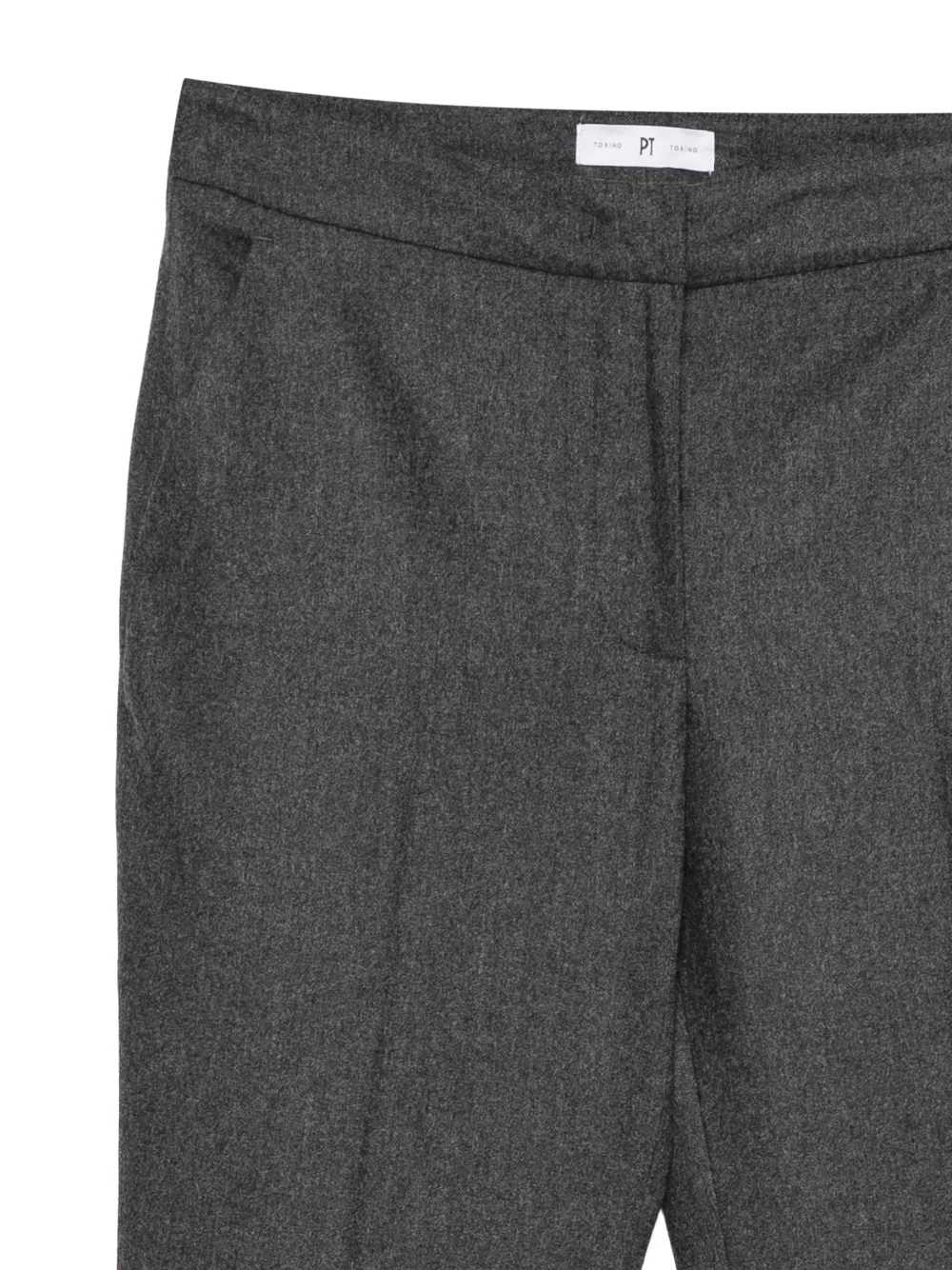 PT Torino pressed-crease turn-up trousers Grijs