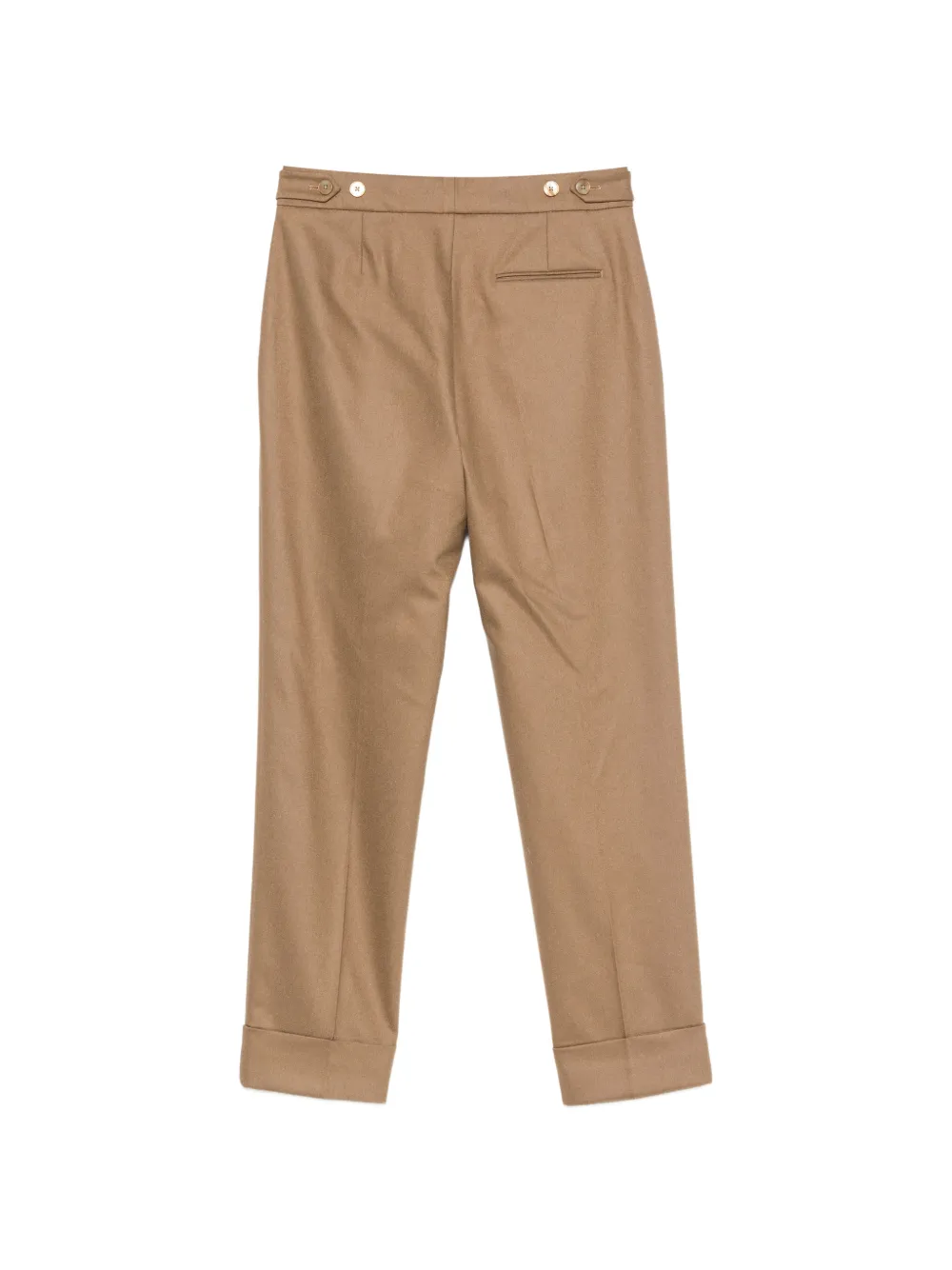 PT Torino pressed-crease turn-up trousers Beige