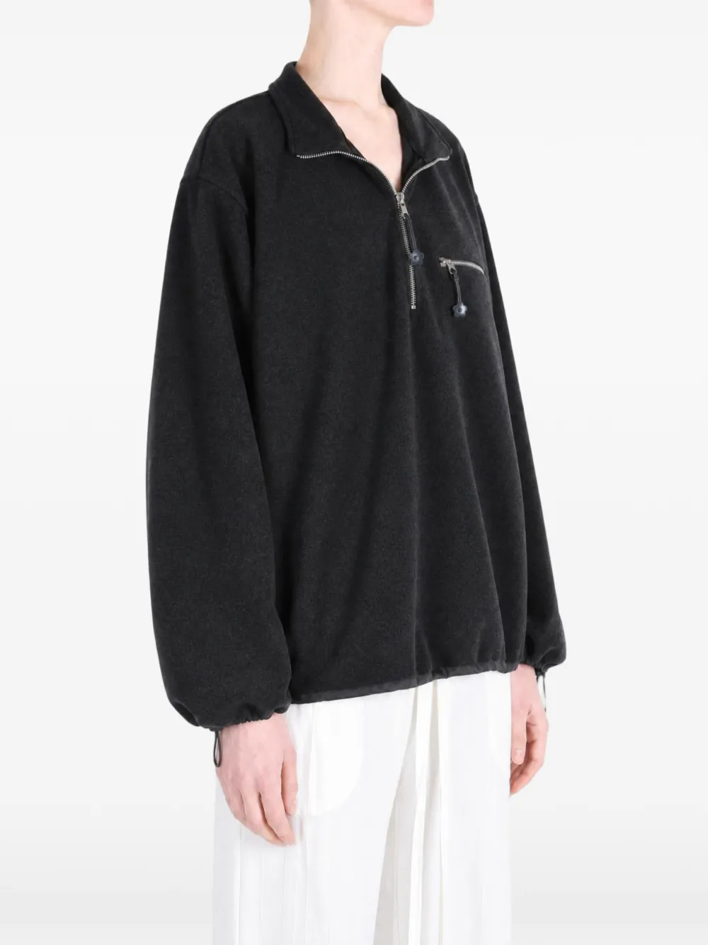 Cecilie Bahnsen Frederik half-zip sweater Grijs