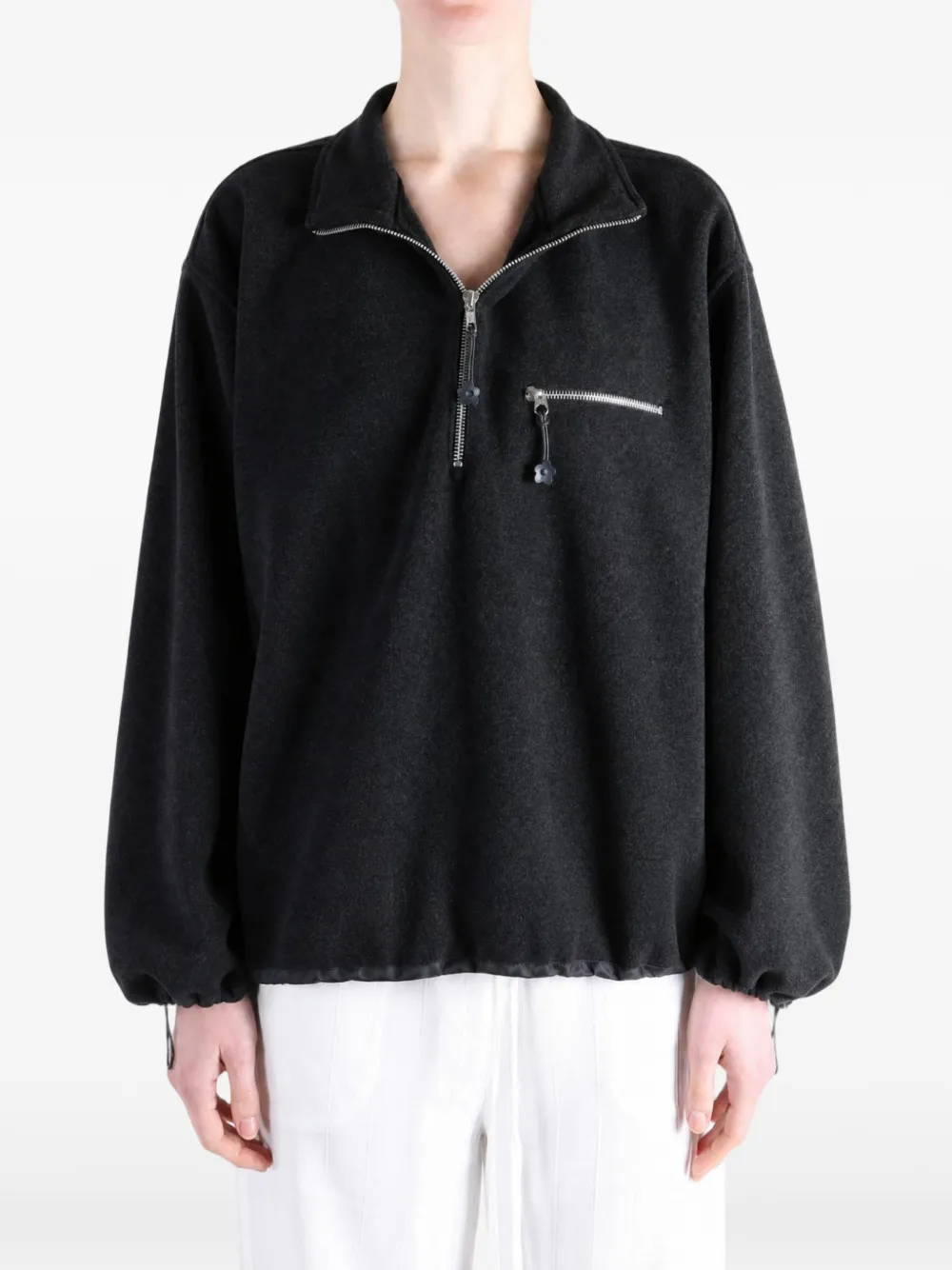 Cecilie Bahnsen Frederik half-zip sweater Grijs
