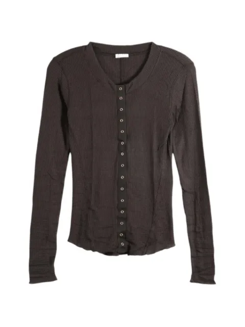 Free People Going Places ribbed-knit press-stud cardigan