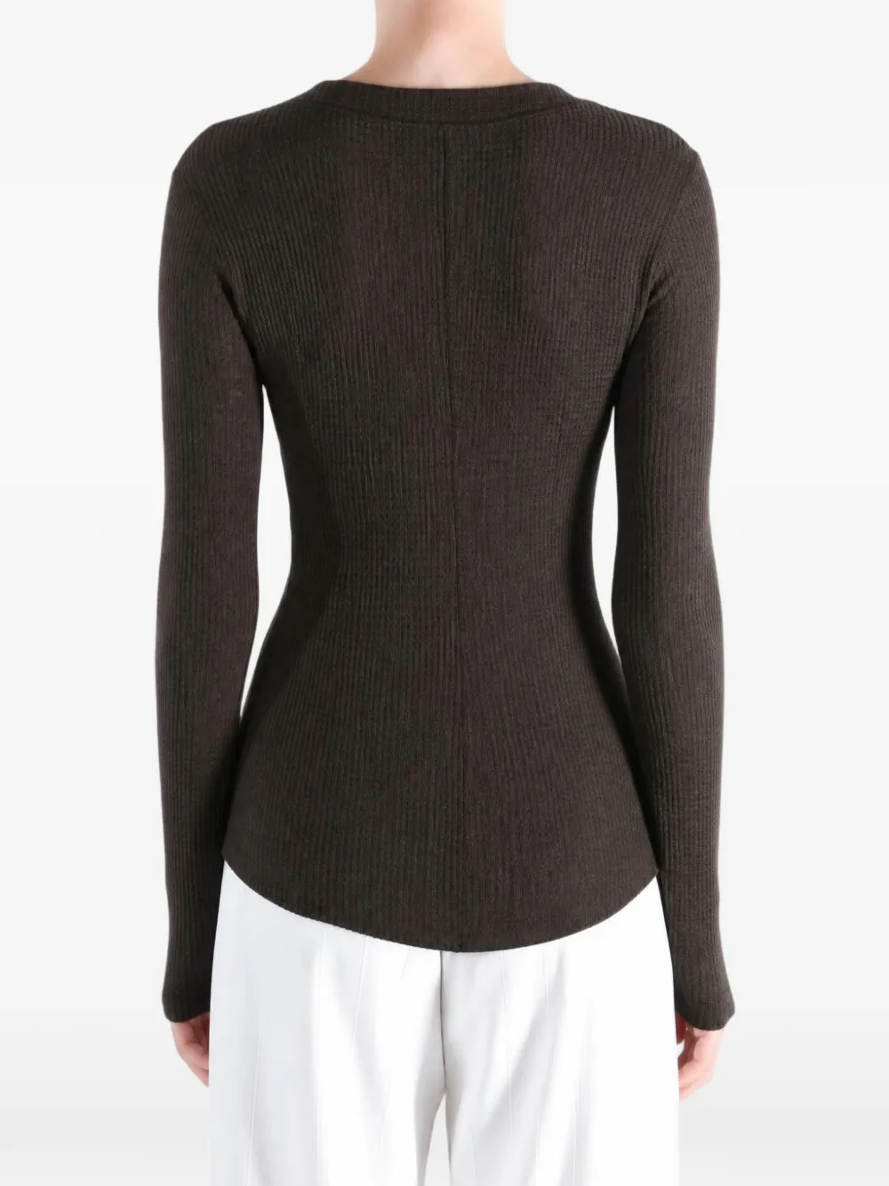 Free People Going Places ribbed-knit press-stud cardigan Bruin