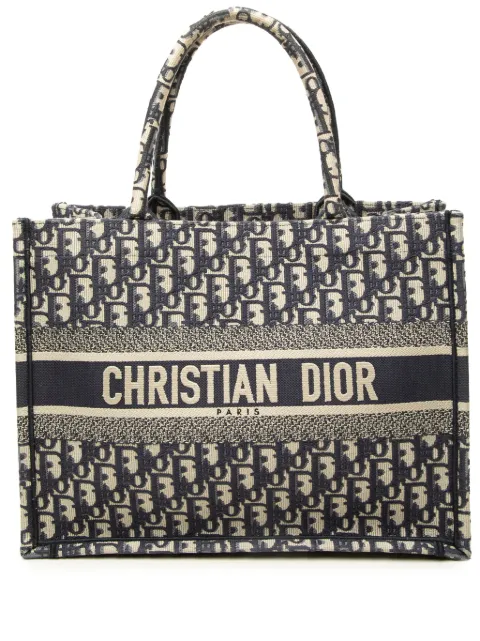 Christian Dior Pre-Owned 2022 Medium Oblique Embroidered Canvas Book tote bag