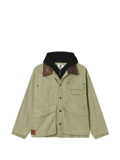 izzue hooded panelled jacket