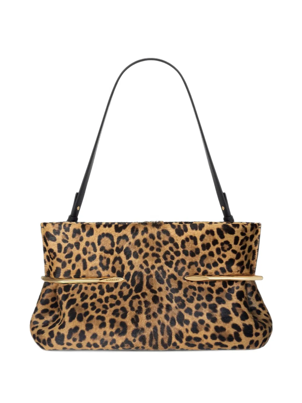 Givenchy Pinch zachte clutch met luipaard-print Bruin