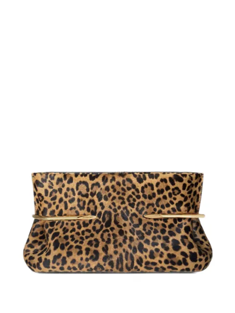 Givenchy Pinch soft clutch in leopard pony-effect leather