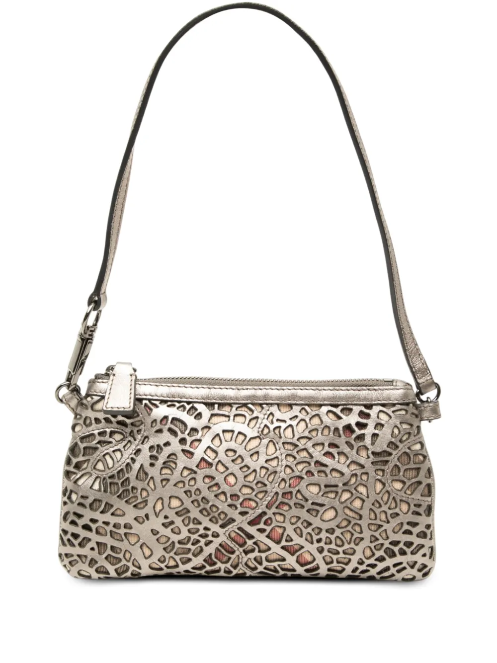 Burberry Pre-Owned 2000-2017 Supernova Check Cutout Leather Pochette shoulder bag - Silber