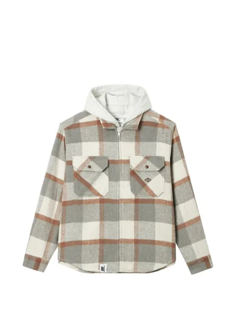 CHOCOOLATE check-pattern zip-up jacket