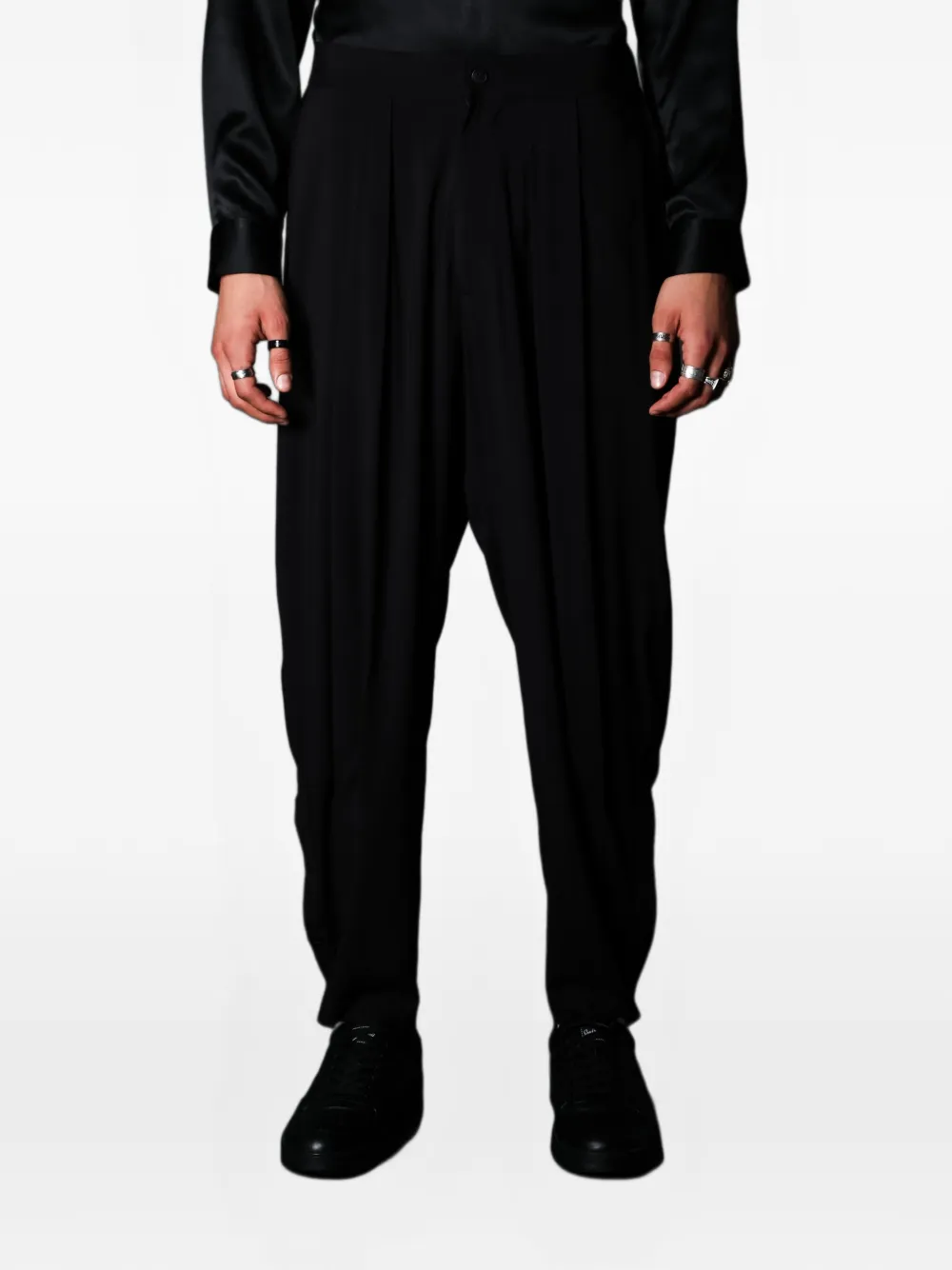 Tessitura Special Taper drop-crotch trousers