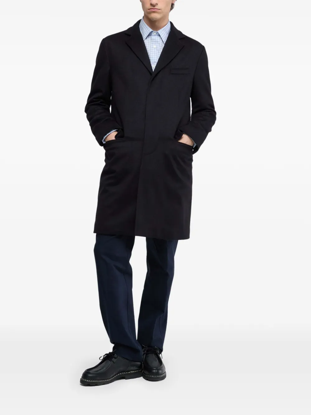 ASPESI concealed-front coat Blauw