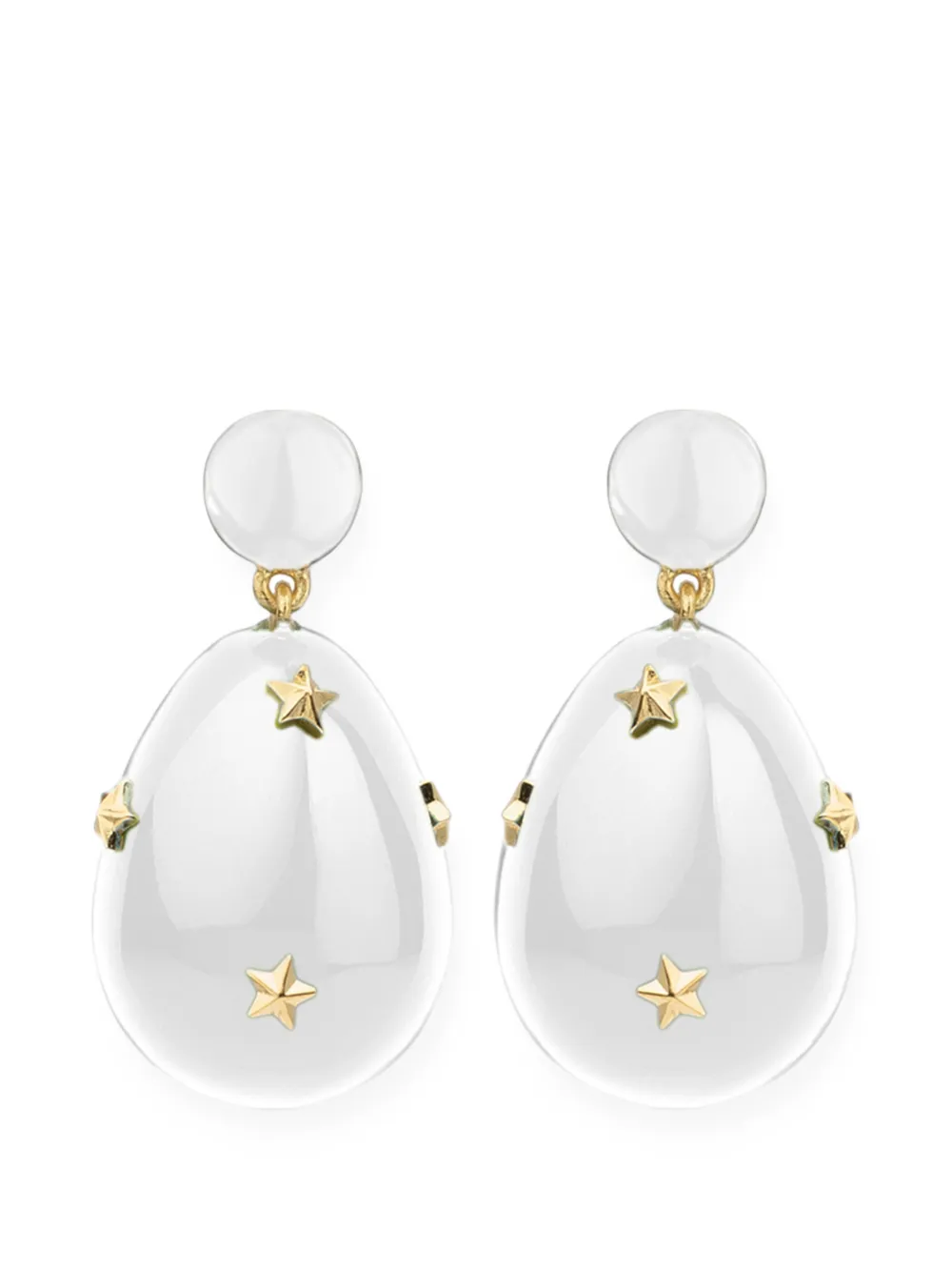 Eshvi mini Galaxy Drop Earrings - Weiß