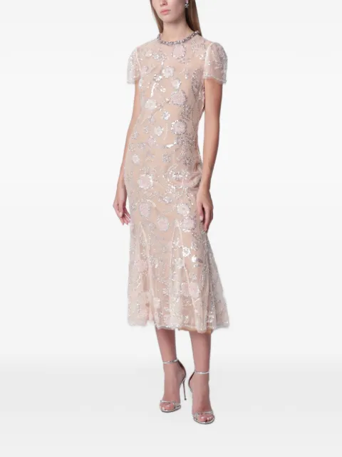 Self-Portrait vestido midi bordado con lentejuelas
