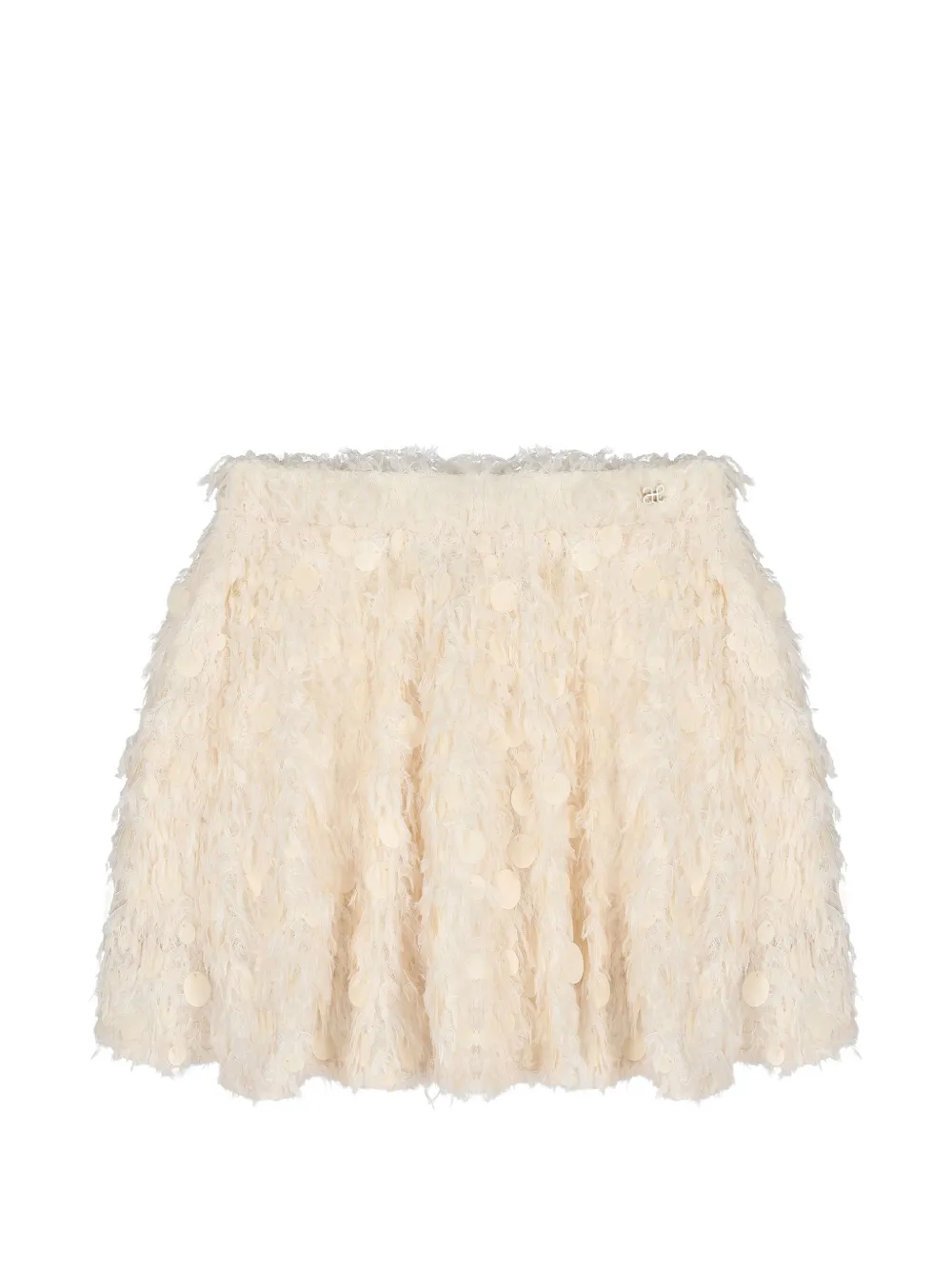 Abel & Lula Blouse en rok verfraaid met pailletten en ruches Beige