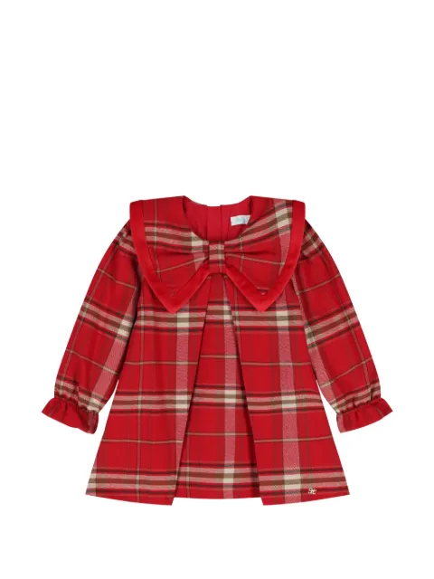 Abel & Lula bow-detail tartan-check dress