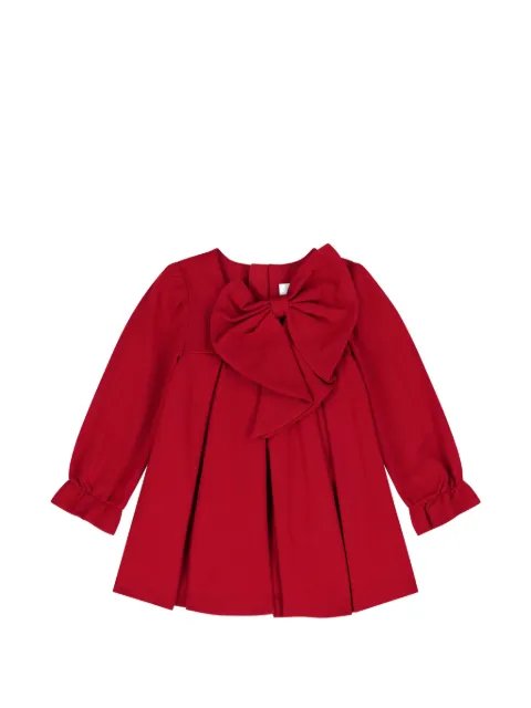 Abel & Lula bow-detail pleated dress