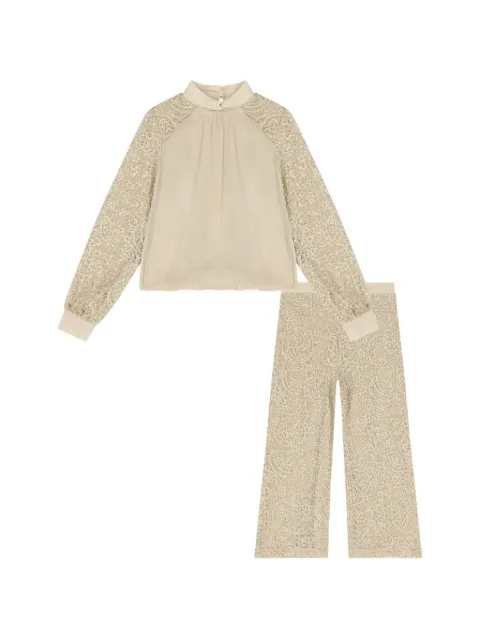 Abel & Lula sequin-embellished blouse and trousers set