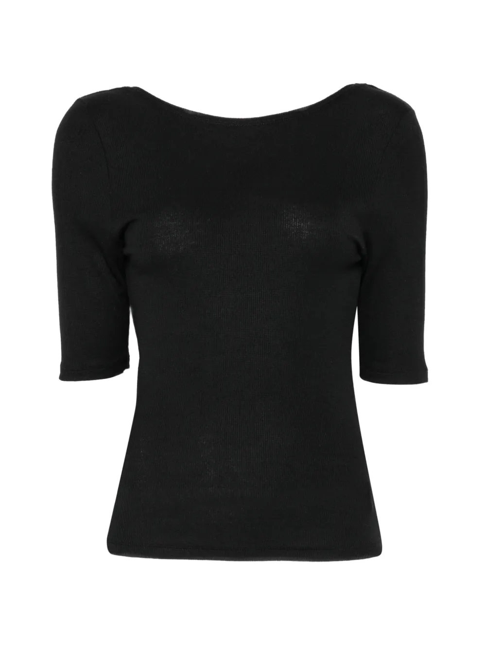 Repetto logo-embroidered scoop-back top - Schwarz