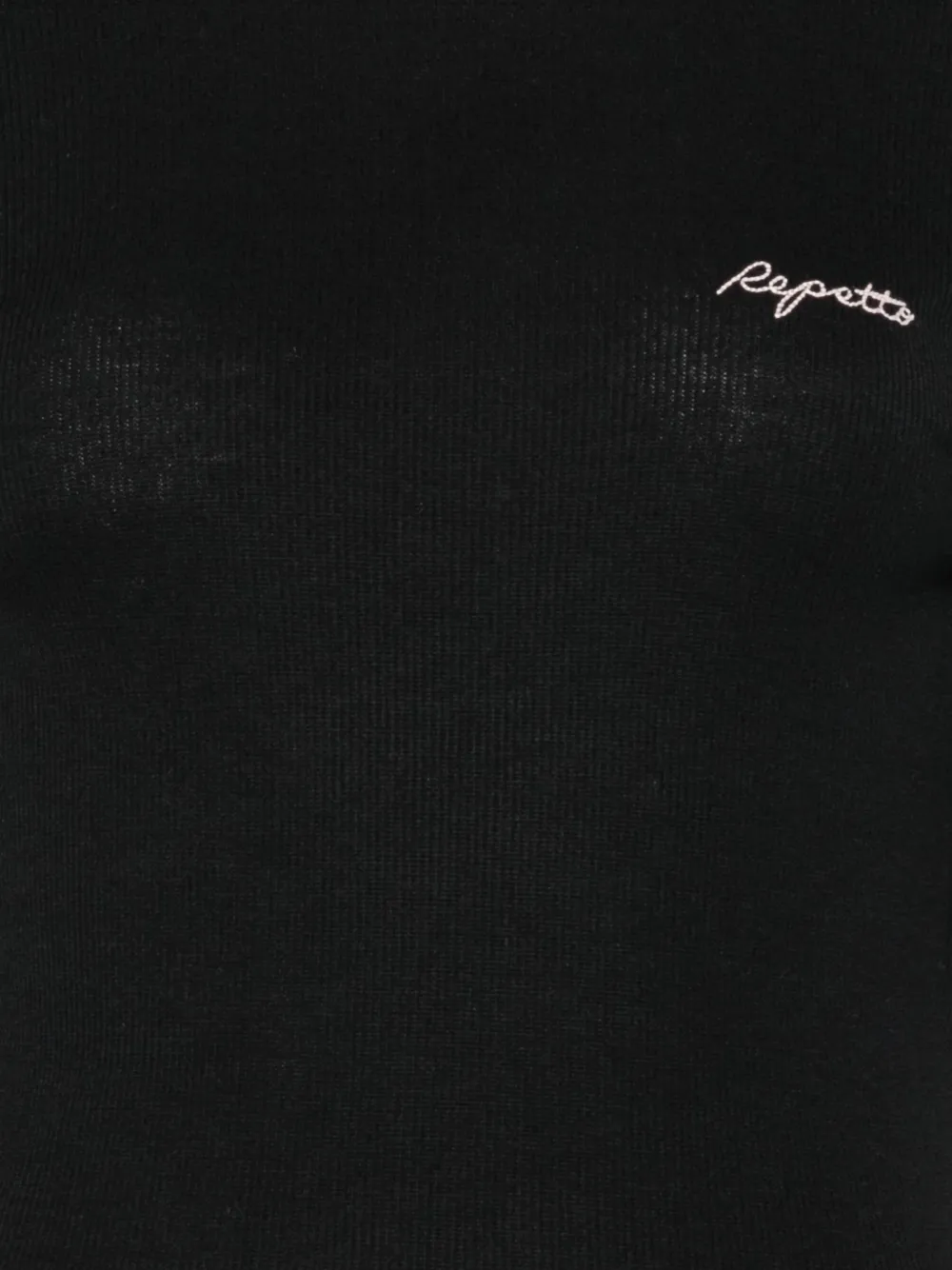 Repetto logo-embroidered scoop-back top Zwart