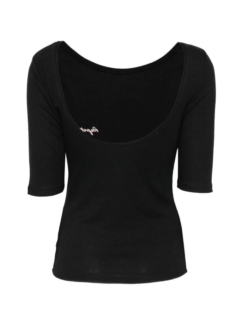 Repetto logo-embroidered scoop-back top Zwart