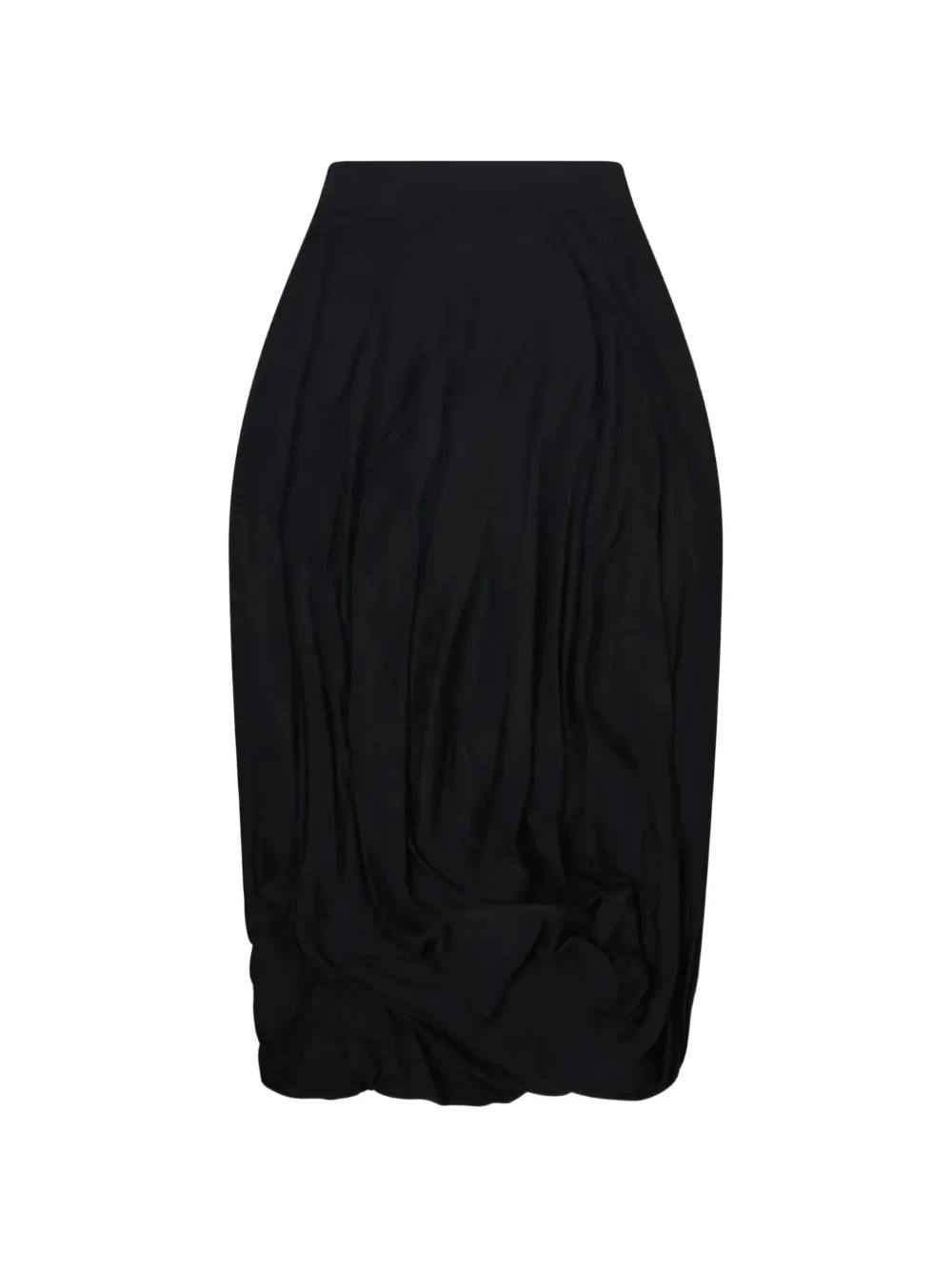 Junya Watanabe draped asymmetric midi skirt Zwart