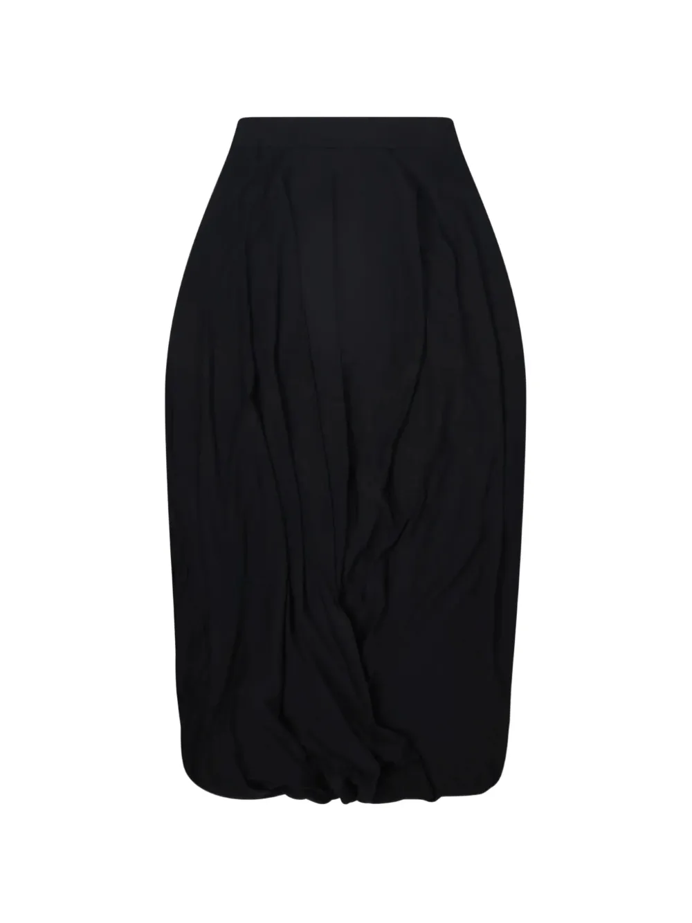 Junya Watanabe jupe mi-longue à design asymétrique - Noir Junya Watanabe jupe mi-longue à design asymétrique - Noir