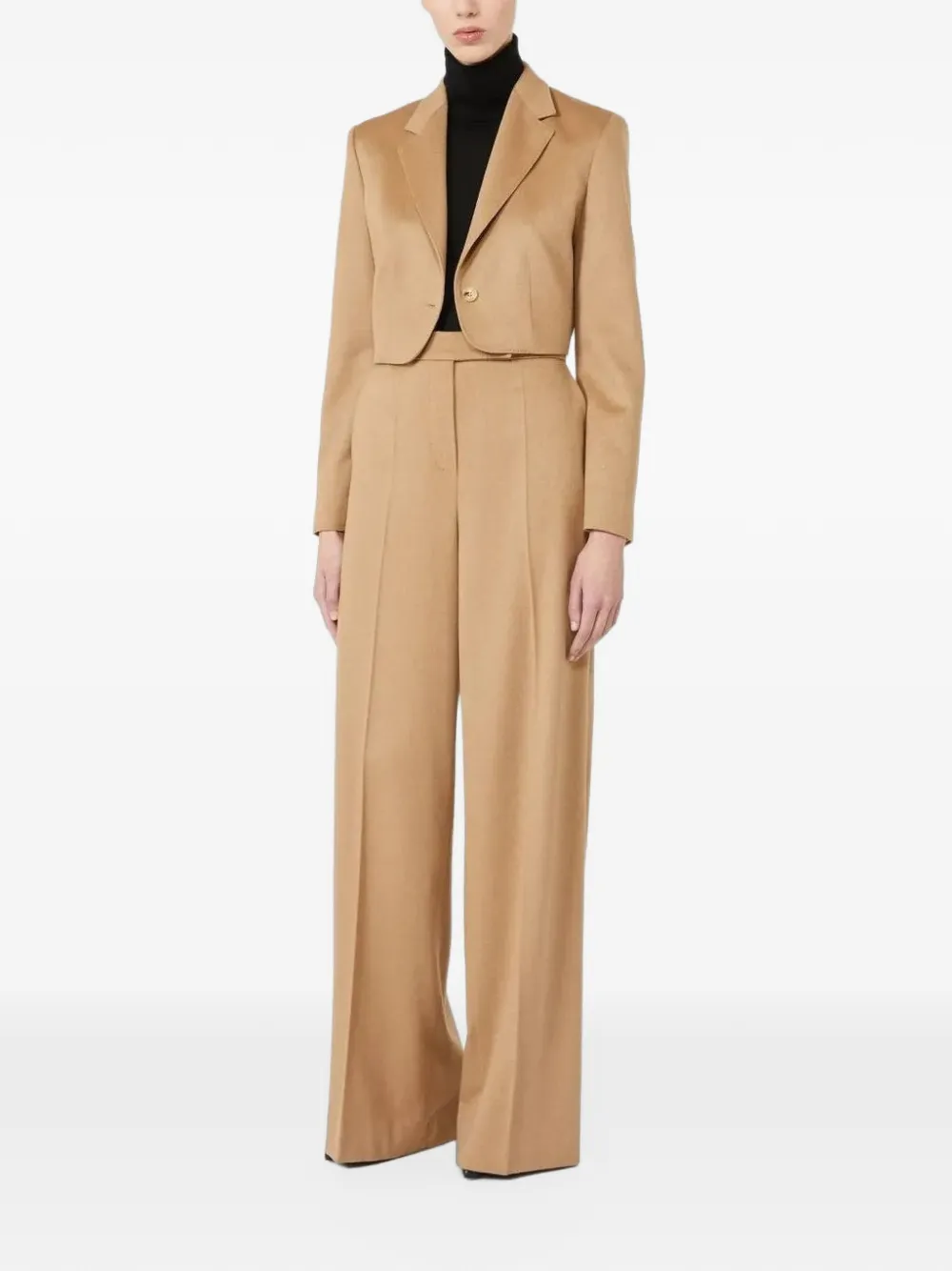 Max Mara Broek met sable-look Beige