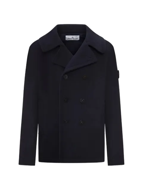 Stone Island 4100040 heavy melton peacoat