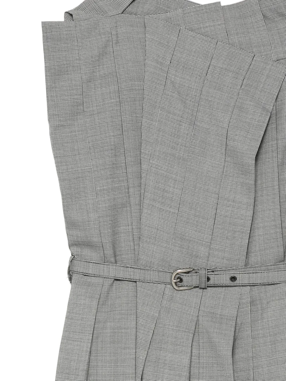 Junya Watanabe Asymmetrische geplooide mini-jurk met ceintuur Zwart