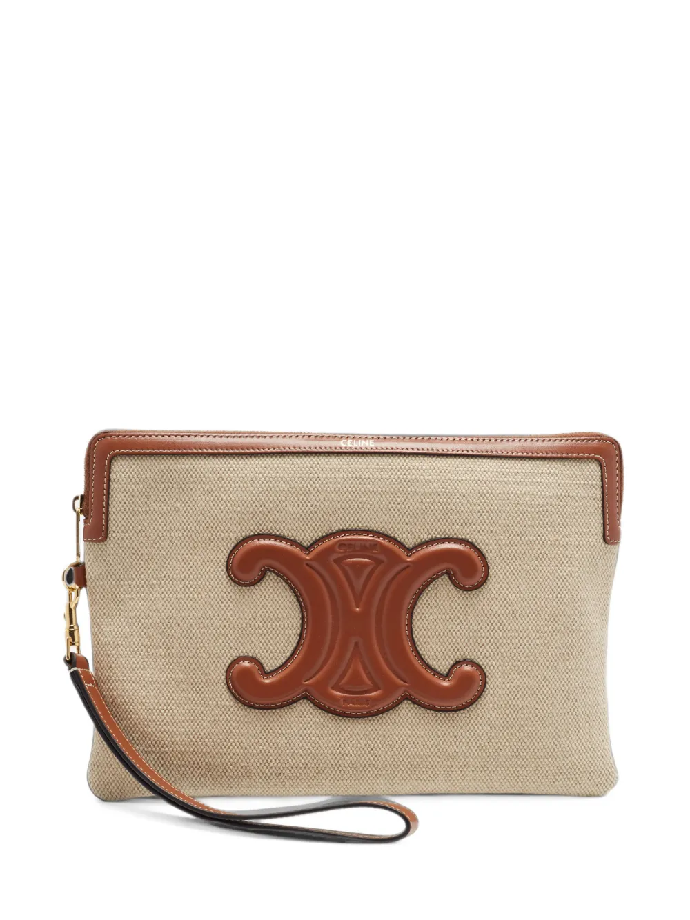 Celine Pre-Owned 2025 Triomphe clutch bag - Nude