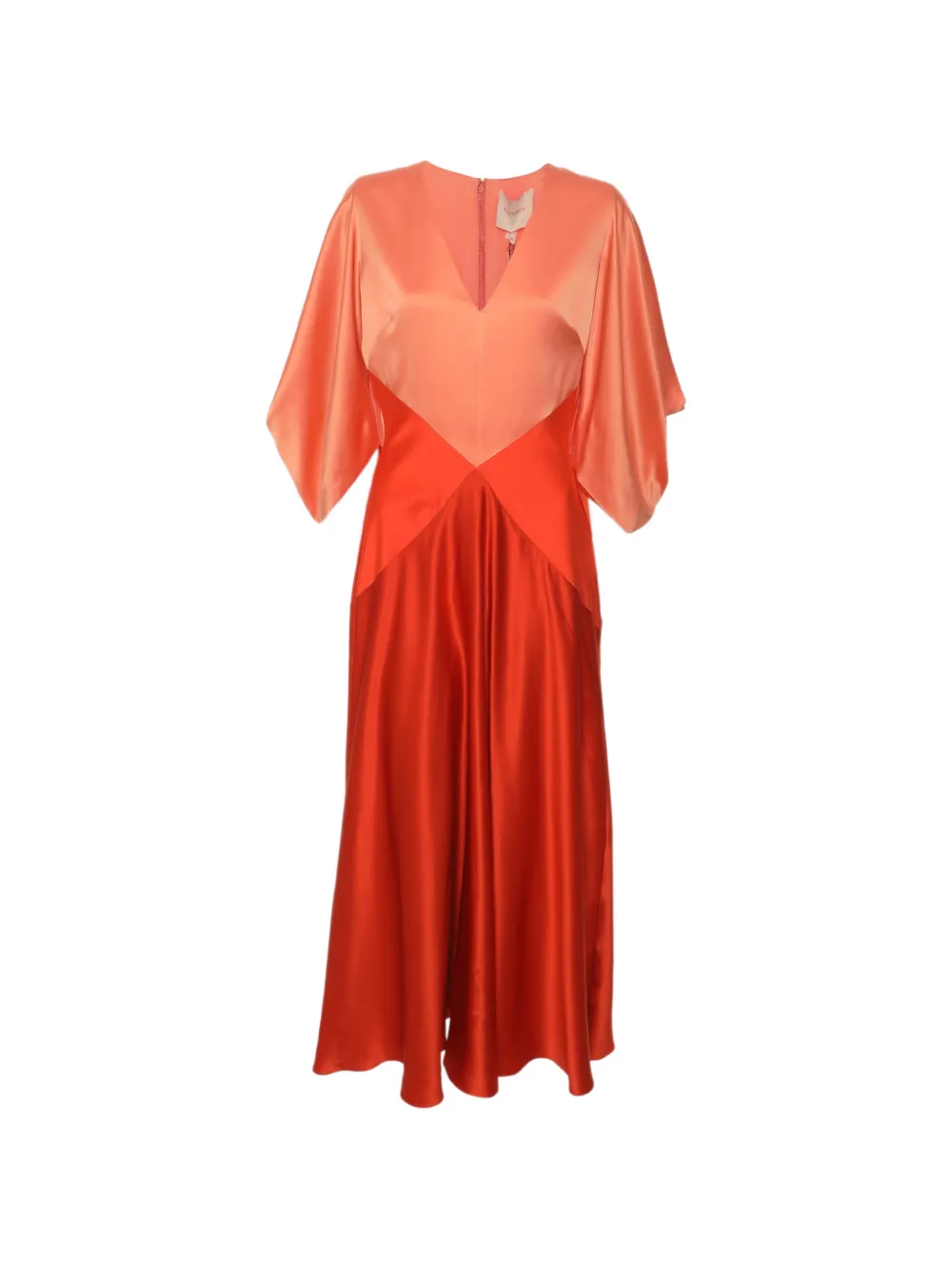 Roksanda robe mi-longue à manches drapées - Orange