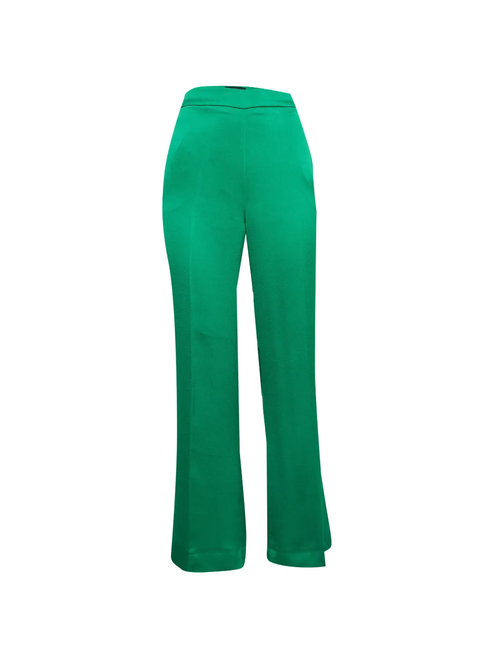 Carolina Herrera Vintage satin-finish wide-leg trousers - Verde