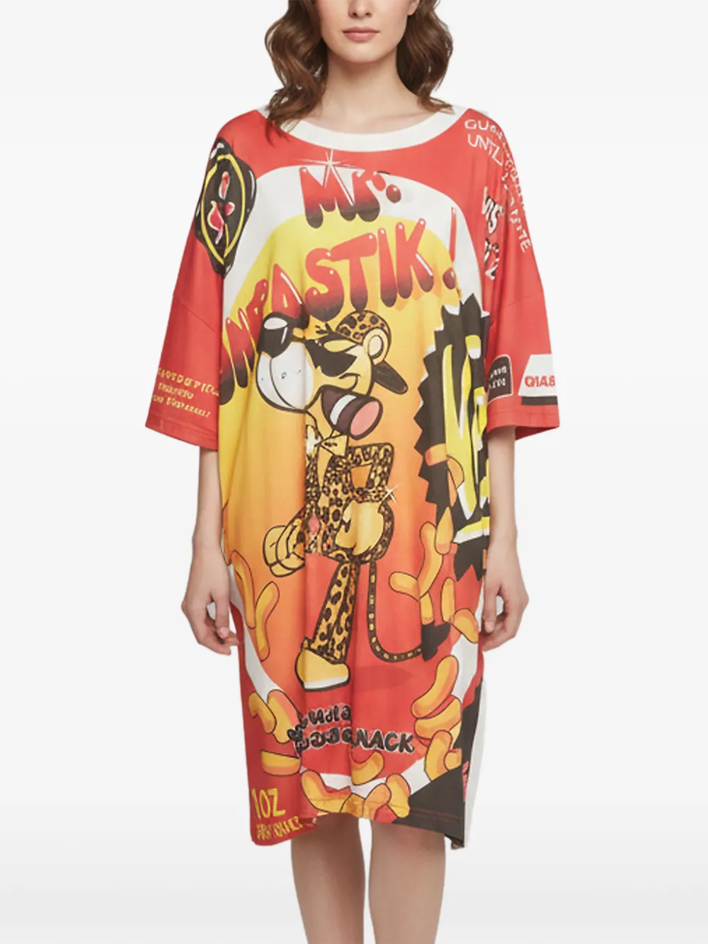 Moschino Pre-Owned robe-t-shirt mi-longue à imprimé Mr. Funtastik - Rouge