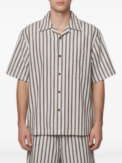Bottega Veneta Pre-Owned striped shirt and shorts set
